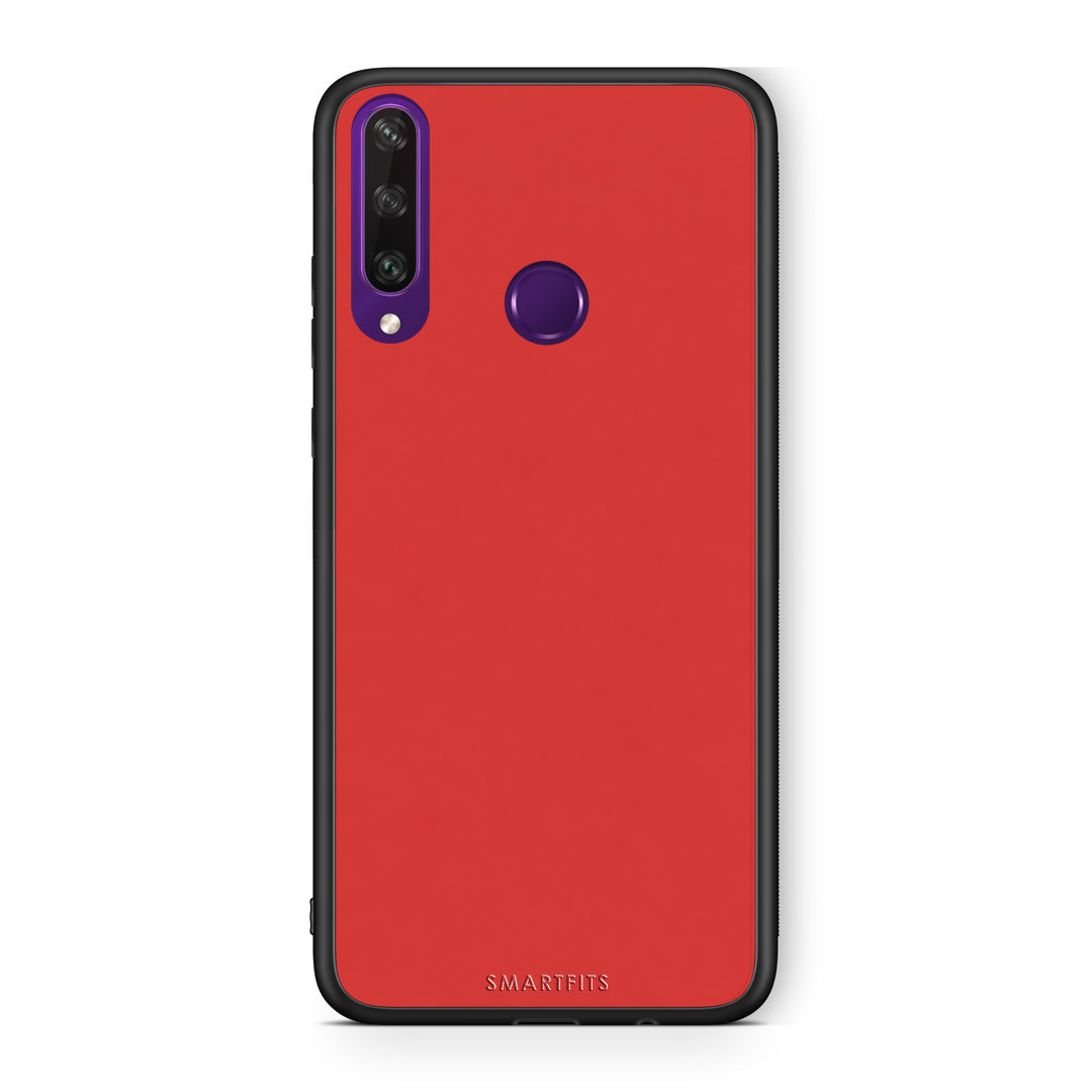 Θήκη Huawei Y6p Poppy Red από τη Smartfits με σχέδιο στο πίσω μέρος και μαύρο περίβλημα | Huawei Y6p Poppy Red case with colorful back and black bezels