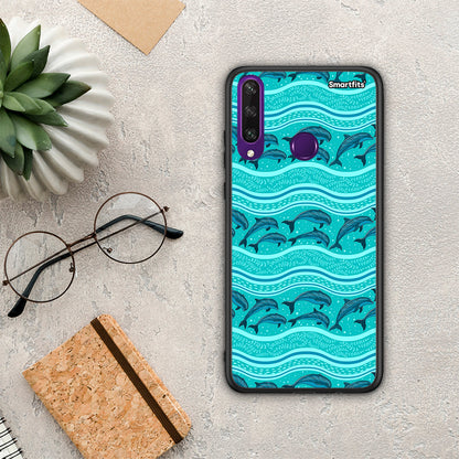 Swimming Dolphins - Huawei Y6p θήκη