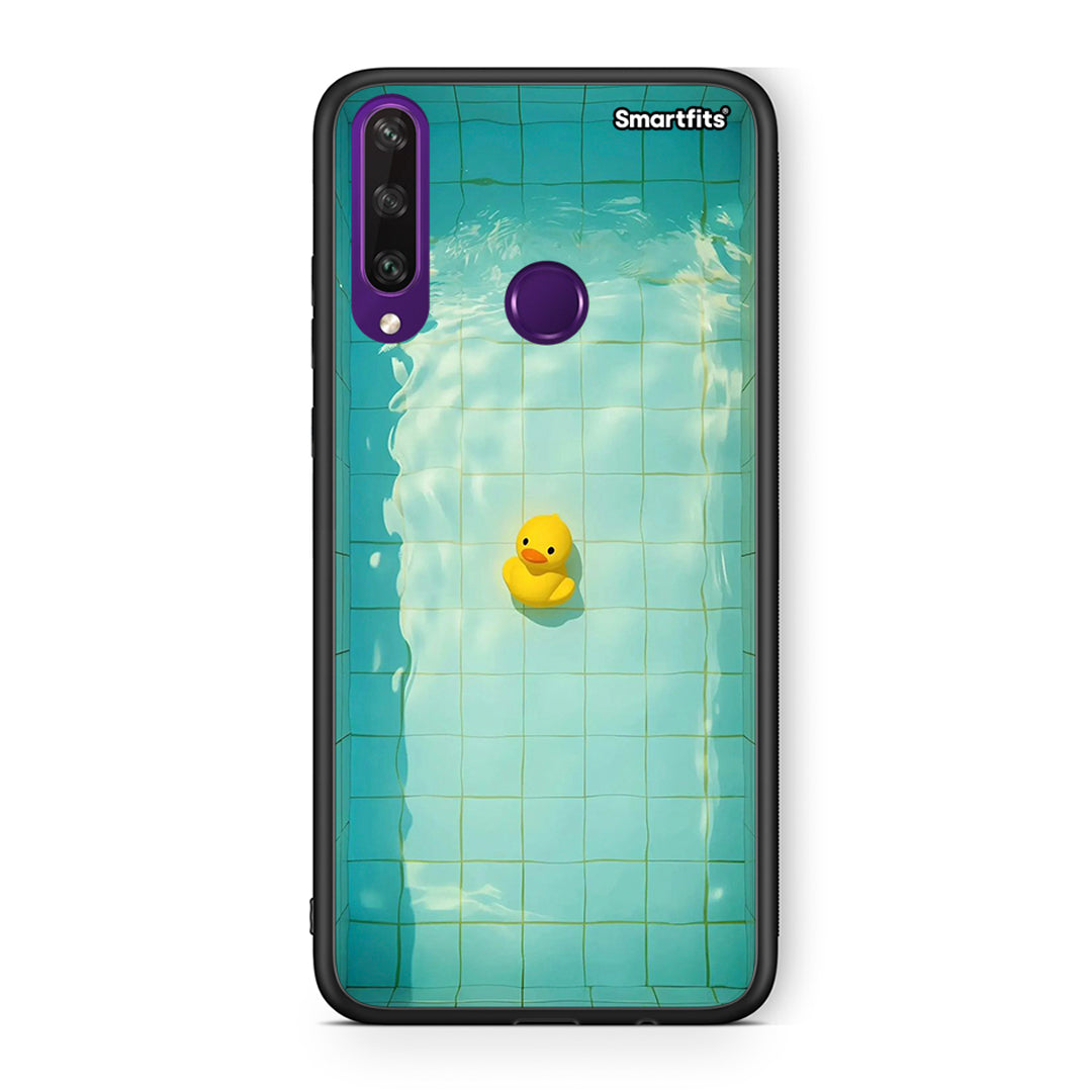 Huawei Y6p Yellow Duck θήκη από τη Smartfits με σχέδιο στο πίσω μέρος και μαύρο περίβλημα | Smartphone case with colorful back and black bezels by Smartfits