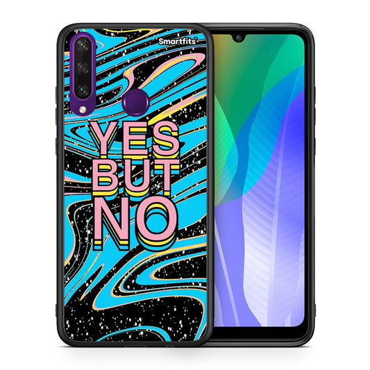 Θήκη Huawei Y6p Yes But No από τη Smartfits με σχέδιο στο πίσω μέρος και μαύρο περίβλημα | Huawei Y6p Yes But No case with colorful back and black bezels