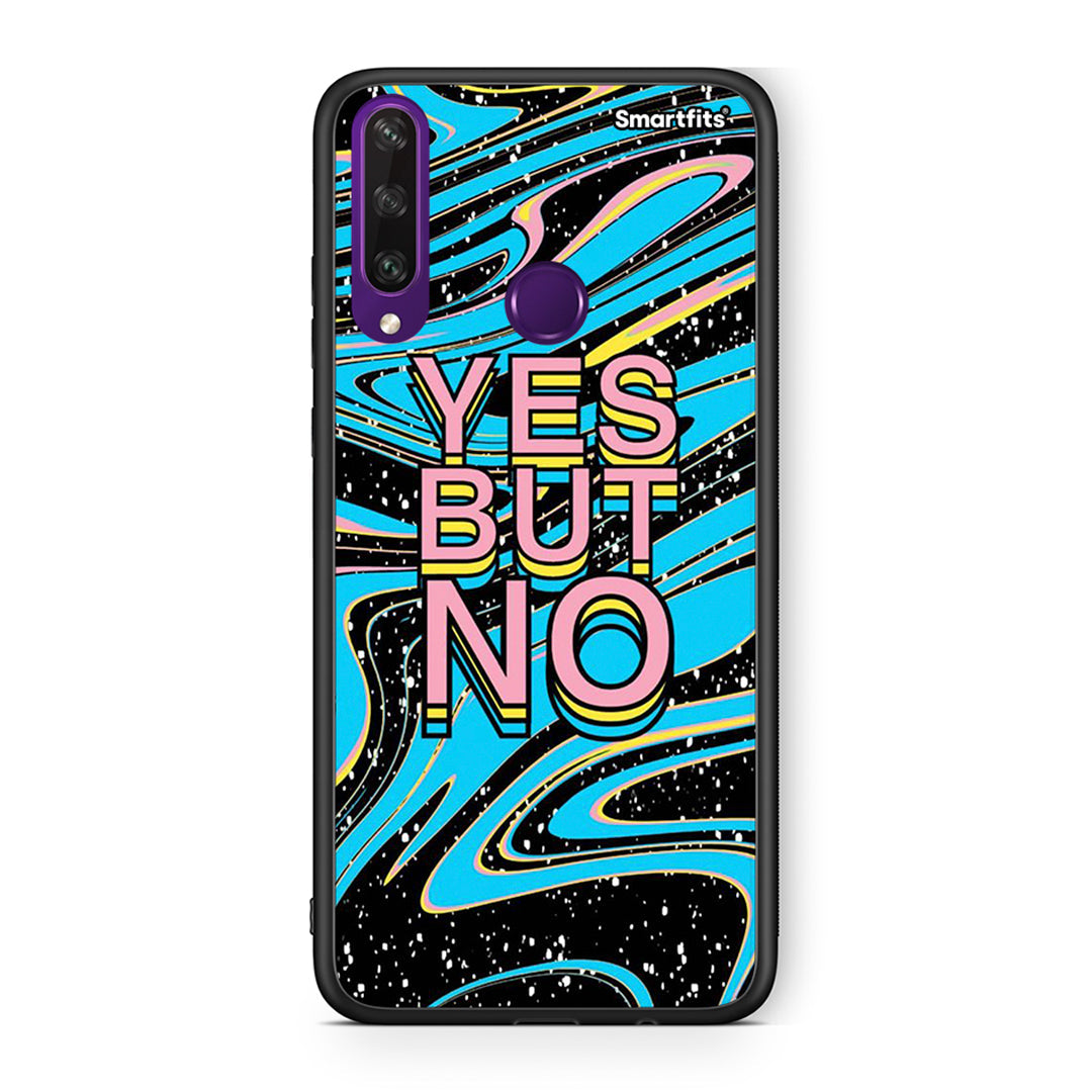Huawei Y6p Yes But No θήκη από τη Smartfits με σχέδιο στο πίσω μέρος και μαύρο περίβλημα | Smartphone case with colorful back and black bezels by Smartfits