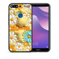 Thumbnail for Θήκη Huawei Y7 2018 Bubble Daisies από τη Smartfits με σχέδιο στο πίσω μέρος και μαύρο περίβλημα | Huawei Y7 2018 Bubble Daisies case with colorful back and black bezels