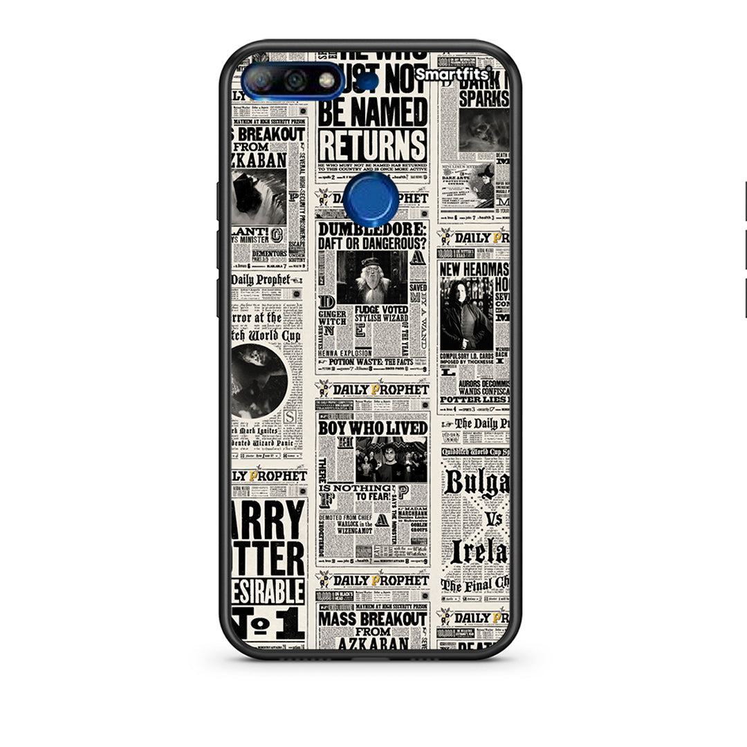 Huawei Y7 2018 Harry Paper θήκη από τη Smartfits με σχέδιο στο πίσω μέρος και μαύρο περίβλημα | Smartphone case with colorful back and black bezels by Smartfits