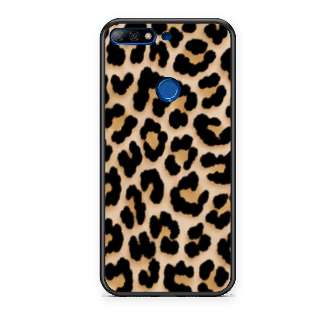 Θήκη Huawei Y7 2018 / Prime Y7 2018 / Honor 7C Leopard Print Tan Small από τη Smartfits με σχέδιο στο πίσω μέρος και μαύρο περίβλημα | Huawei Y7 2018 / Prime Y7 2018 / Honor 7C Leopard Print Tan Small case with colorful back and black bezels