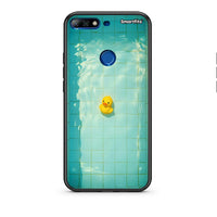 Thumbnail for Huawei Y7 2018 Yellow Duck θήκη από τη Smartfits με σχέδιο στο πίσω μέρος και μαύρο περίβλημα | Smartphone case with colorful back and black bezels by Smartfits