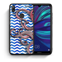 Thumbnail for Θήκη Huawei Y7 2019 Chevron Devilfish από τη Smartfits με σχέδιο στο πίσω μέρος και μαύρο περίβλημα | Huawei Y7 2019 Chevron Devilfish case with colorful back and black bezels