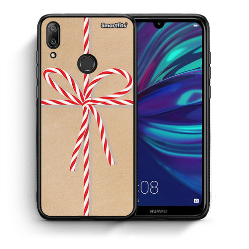 Θήκη Huawei Y7 2019 Christmas Gift από τη Smartfits με σχέδιο στο πίσω μέρος και μαύρο περίβλημα | Huawei Y7 2019 Christmas Gift case with colorful back and black bezels
