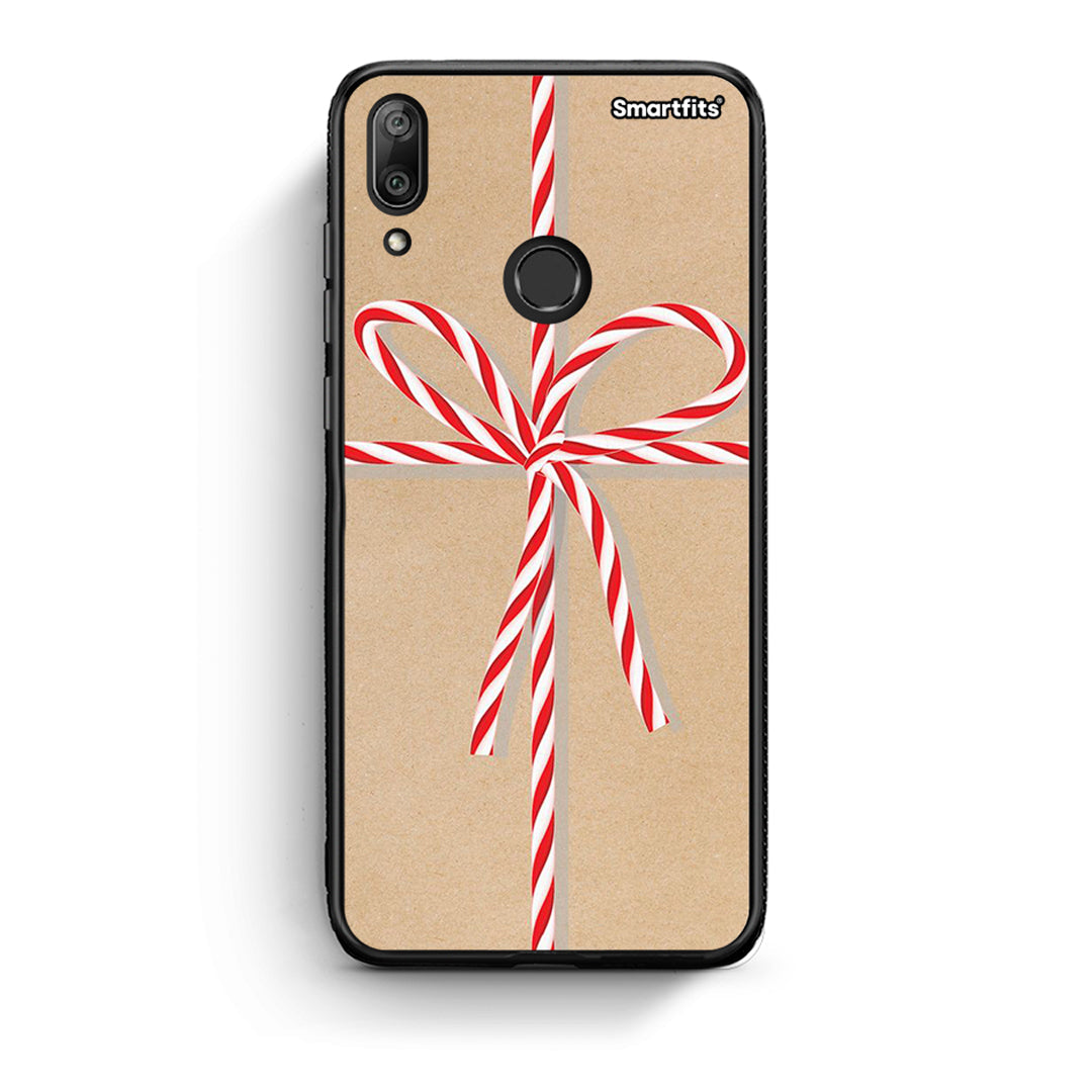Huawei Y7 2019 Christmas Gift θήκη από τη Smartfits με σχέδιο στο πίσω μέρος και μαύρο περίβλημα | Smartphone case with colorful back and black bezels by Smartfits