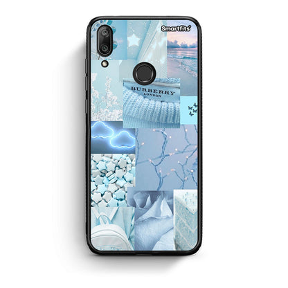 Huawei Y7 2019 Ciel Aesthetic Collage θήκη από τη Smartfits με σχέδιο στο πίσω μέρος και μαύρο περίβλημα | Smartphone case with colorful back and black bezels by Smartfits