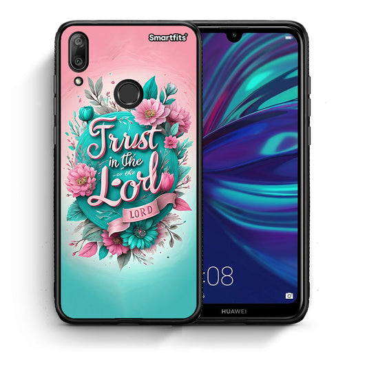Θήκη Huawei Y7 2019 Lord Trust από τη Smartfits με σχέδιο στο πίσω μέρος και μαύρο περίβλημα | Huawei Y7 2019 Lord Trust case with colorful back and black bezels