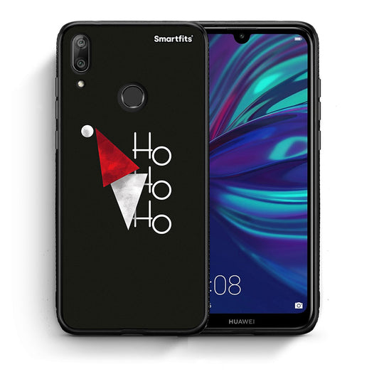 Θήκη Huawei Y7 2019 Minimal Christmas από τη Smartfits με σχέδιο στο πίσω μέρος και μαύρο περίβλημα | Huawei Y7 2019 Minimal Christmas case with colorful back and black bezels