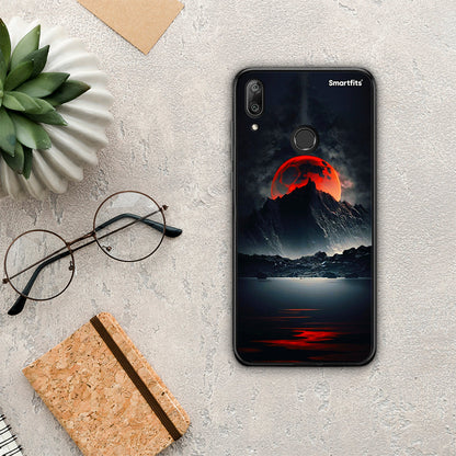 Red Full Moon - Huawei Y7 2019 / Y7 Prime 2019 θήκη