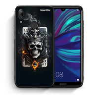 Thumbnail for Θήκη Huawei Y7 2019 Skull King Ace από τη Smartfits με σχέδιο στο πίσω μέρος και μαύρο περίβλημα | Huawei Y7 2019 Skull King Ace case with colorful back and black bezels