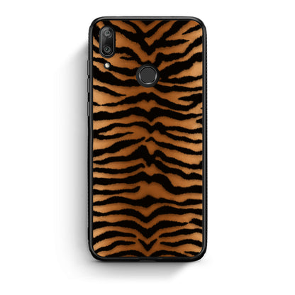 Θήκη Huawei Y7 2019 / Y7 Prime 2019 Tiger Print Orange and Black από τη Smartfits με σχέδιο στο πίσω μέρος και μαύρο περίβλημα | Huawei Y7 2019 / Y7 Prime 2019 Tiger Print Orange and Black case with colorful back and black bezels