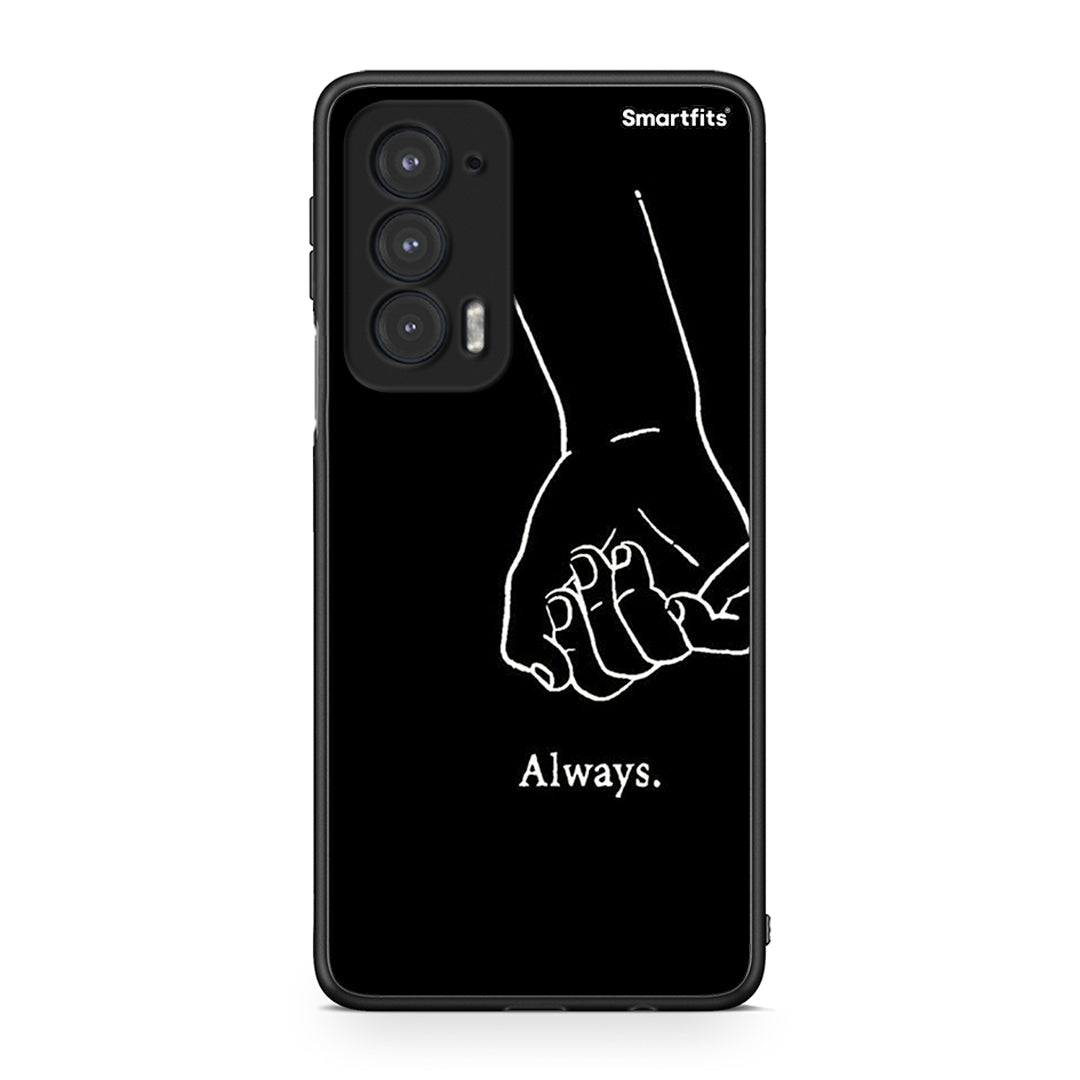 Motorola Edge 20 5G Always & Forever 1 Θήκη Αγίου Βαλεντίνου από τη Smartfits με σχέδιο στο πίσω μέρος και μαύρο περίβλημα | Smartphone case with colorful back and black bezels by Smartfits
