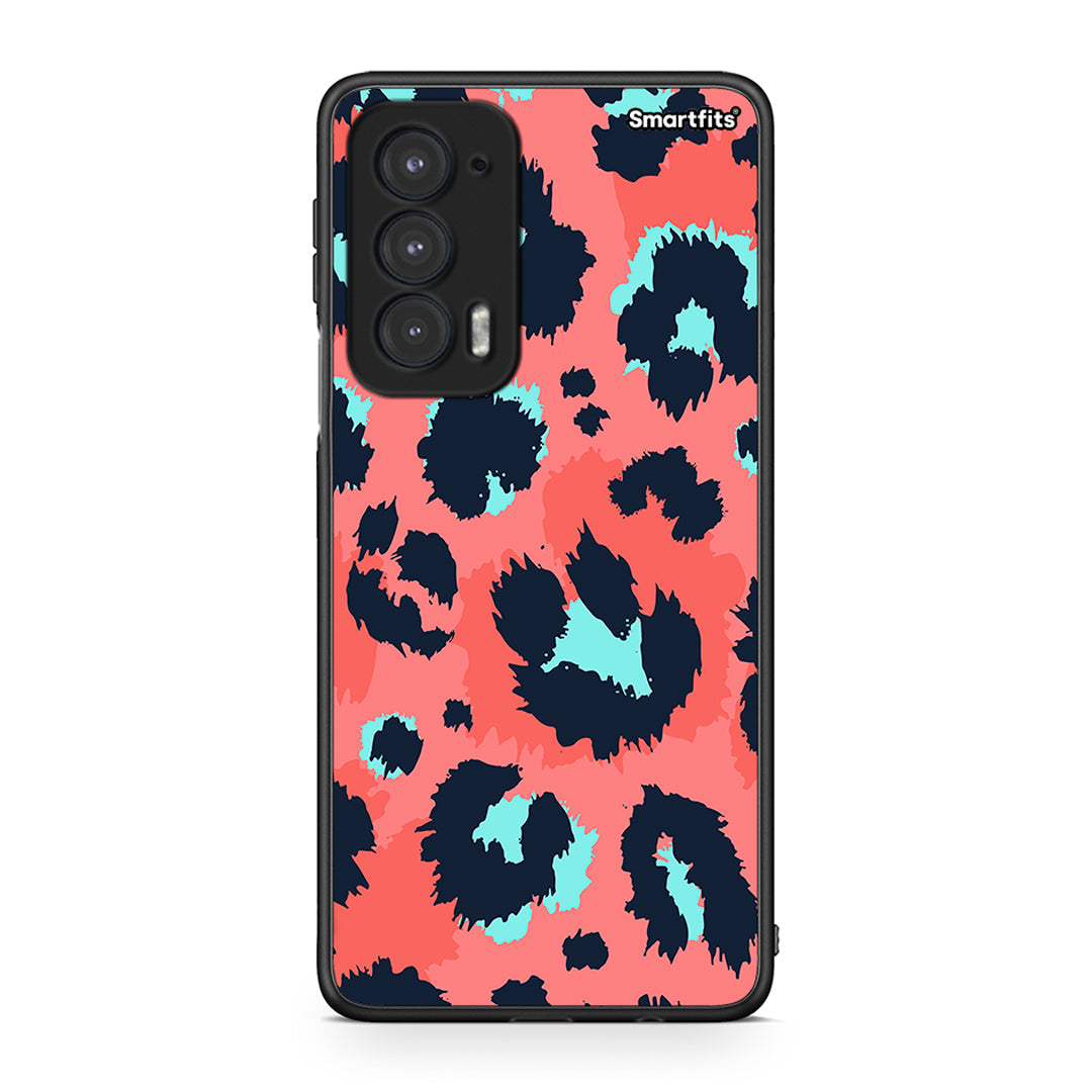 22 - Motorola Edge 20 5G Pink Leopard Animal case, cover, bumper