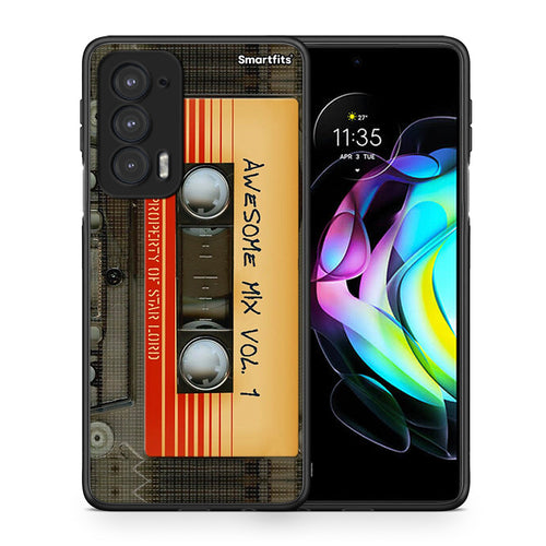 Θήκη Motorola Edge 20 5G Awesome Mix από τη Smartfits με σχέδιο στο πίσω μέρος και μαύρο περίβλημα | Motorola Edge 20 5G Awesome Mix case with colorful back and black bezels