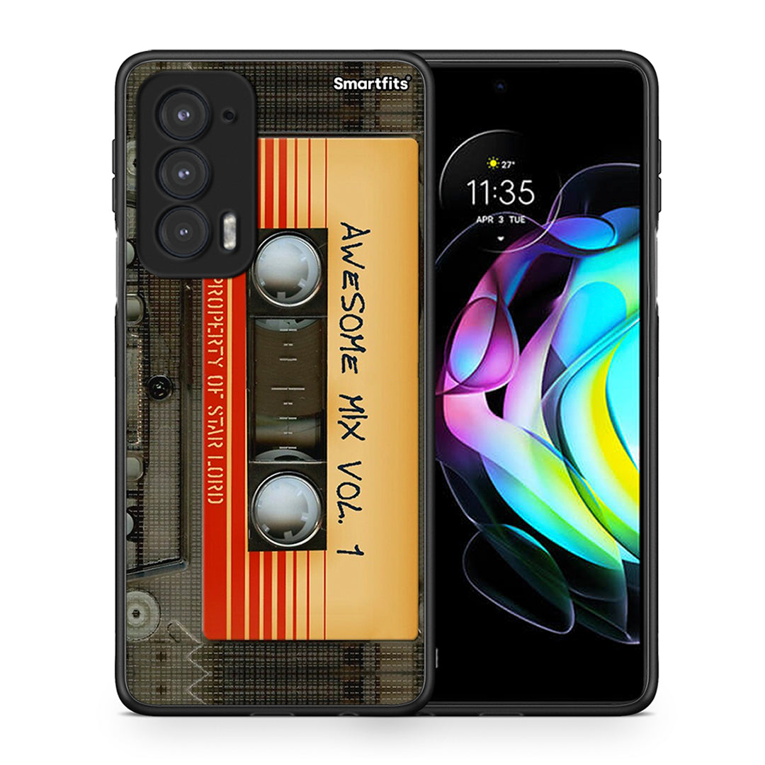 Θήκη Motorola Edge 20 5G Awesome Mix από τη Smartfits με σχέδιο στο πίσω μέρος και μαύρο περίβλημα | Motorola Edge 20 5G Awesome Mix case with colorful back and black bezels