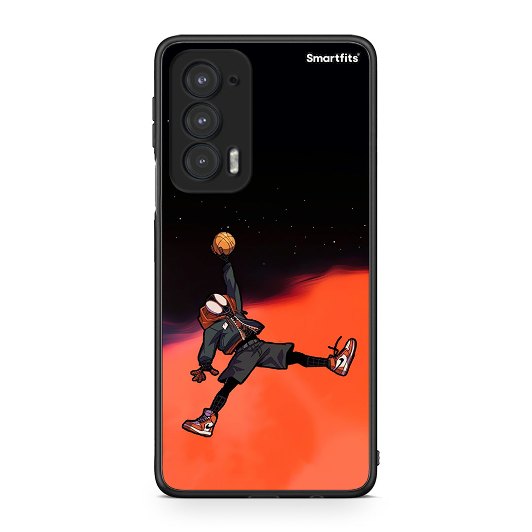 Motorola Edge 20 5G Basketball Hero θήκη από τη Smartfits με σχέδιο στο πίσω μέρος και μαύρο περίβλημα | Smartphone case with colorful back and black bezels by Smartfits