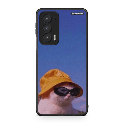 Motorola Edge 20 5G Cat Diva θήκη από τη Smartfits με σχέδιο στο πίσω μέρος και μαύρο περίβλημα | Smartphone case with colorful back and black bezels by Smartfits