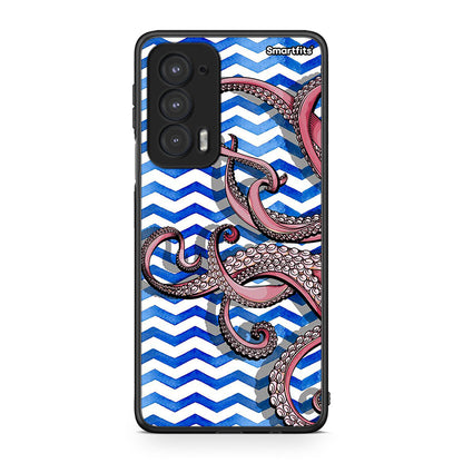 Motorola Edge 20 5G Chevron Devilfish θήκη από τη Smartfits με σχέδιο στο πίσω μέρος και μαύρο περίβλημα | Smartphone case with colorful back and black bezels by Smartfits