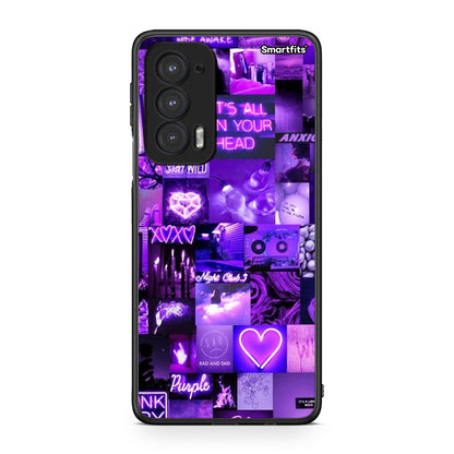 Motorola Edge 20 5G Collage Stay Wild Θήκη Αγίου Βαλεντίνου από τη Smartfits με σχέδιο στο πίσω μέρος και μαύρο περίβλημα | Smartphone case with colorful back and black bezels by Smartfits