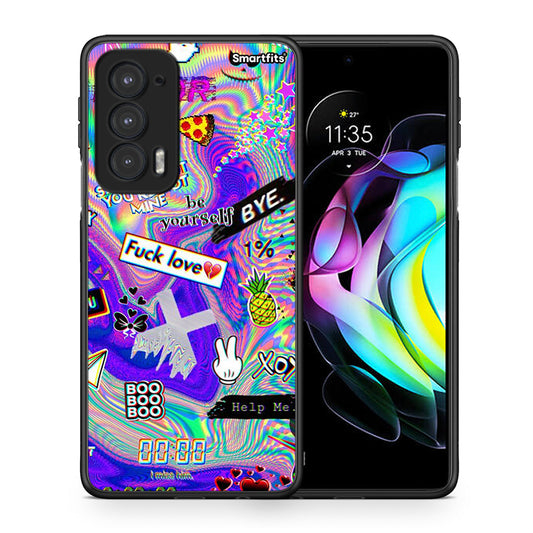 Θήκη Motorola Edge 20 5G Game Over από τη Smartfits με σχέδιο στο πίσω μέρος και μαύρο περίβλημα | Motorola Edge 20 5G Game Over case with colorful back and black bezels