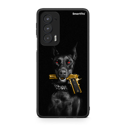 Motorola Edge 20 5G Golden Gun Θήκη Αγίου Βαλεντίνου από τη Smartfits με σχέδιο στο πίσω μέρος και μαύρο περίβλημα | Smartphone case with colorful back and black bezels by Smartfits
