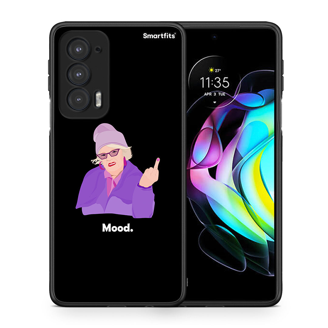 Θήκη Motorola Edge 20 5G Grandma Mood Black από τη Smartfits με σχέδιο στο πίσω μέρος και μαύρο περίβλημα | Motorola Edge 20 5G Grandma Mood Black case with colorful back and black bezels