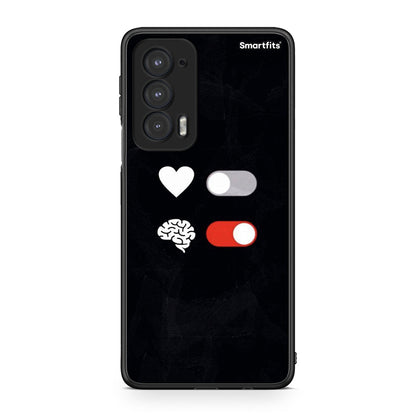 Motorola Edge 20 5G Heart Vs Brain Θήκη Αγίου Βαλεντίνου από τη Smartfits με σχέδιο στο πίσω μέρος και μαύρο περίβλημα | Smartphone case with colorful back and black bezels by Smartfits