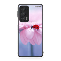 Thumbnail for Motorola Edge 20 5G Ladybug Flower θήκη από τη Smartfits με σχέδιο στο πίσω μέρος και μαύρο περίβλημα | Smartphone case with colorful back and black bezels by Smartfits