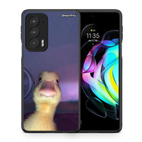 Thumbnail for Θήκη Motorola Edge 20 5G Meme Duck από τη Smartfits με σχέδιο στο πίσω μέρος και μαύρο περίβλημα | Motorola Edge 20 5G Meme Duck case with colorful back and black bezels