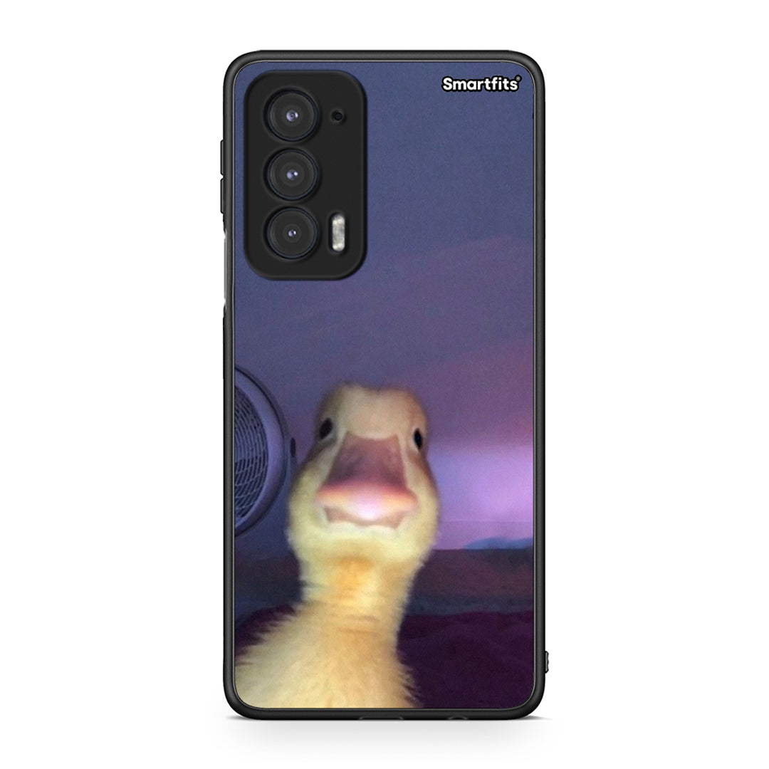 Motorola Edge 20 5G Meme Duck θήκη από τη Smartfits με σχέδιο στο πίσω μέρος και μαύρο περίβλημα | Smartphone case with colorful back and black bezels by Smartfits