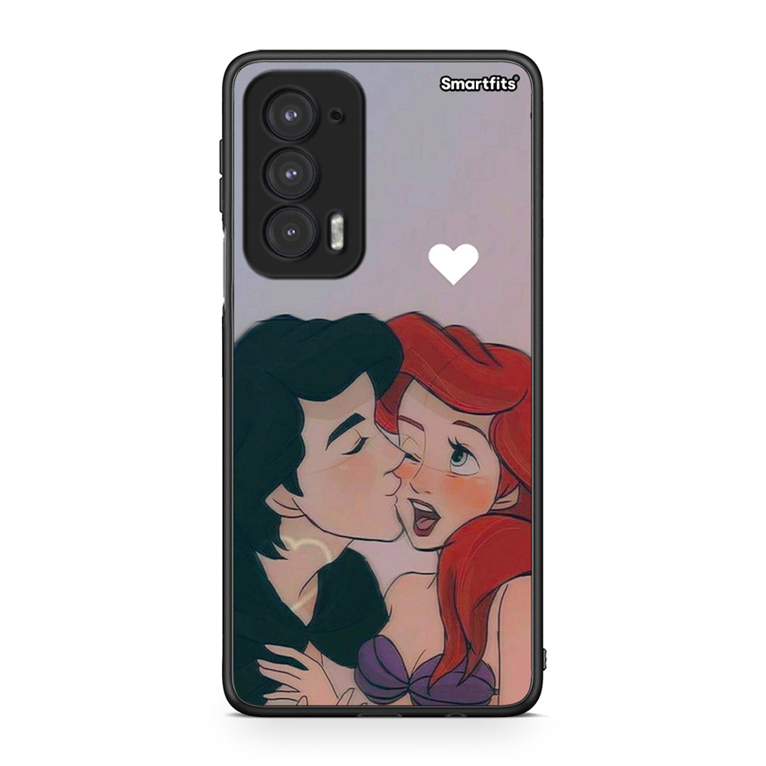 Motorola Edge 20 5G Mermaid Love Θήκη Αγίου Βαλεντίνου από τη Smartfits με σχέδιο στο πίσω μέρος και μαύρο περίβλημα | Smartphone case with colorful back and black bezels by Smartfits