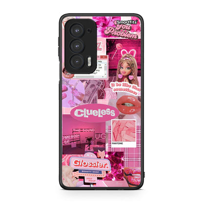 Motorola Edge 20 5G Pink Love Θήκη Αγίου Βαλεντίνου από τη Smartfits με σχέδιο στο πίσω μέρος και μαύρο περίβλημα | Smartphone case with colorful back and black bezels by Smartfits
