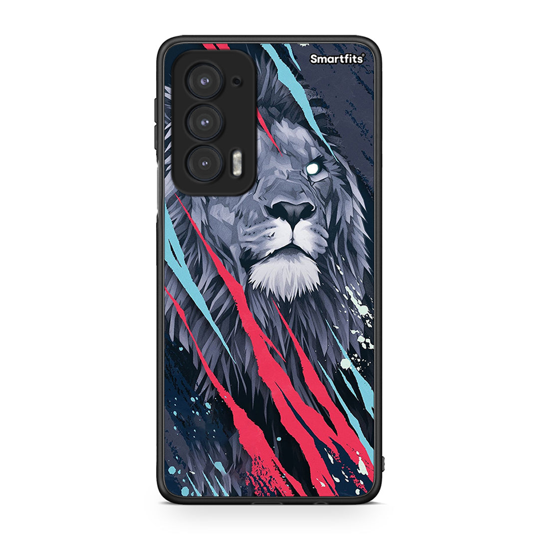 4 - Motorola Edge 20 5G Lion Designer PopArt case, cover, bumper