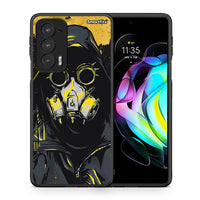 Thumbnail for Θήκη Motorola Edge 20 5G Mask PopArt από τη Smartfits με σχέδιο στο πίσω μέρος και μαύρο περίβλημα | Motorola Edge 20 5G Mask PopArt case with colorful back and black bezels