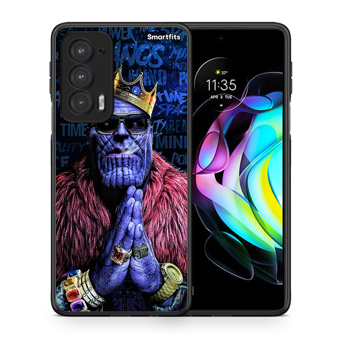 Θήκη Motorola Edge 20 5G Thanos PopArt από τη Smartfits με σχέδιο στο πίσω μέρος και μαύρο περίβλημα | Motorola Edge 20 5G Thanos PopArt case with colorful back and black bezels