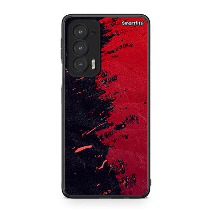 Motorola Edge 20 5G Red Paint Θήκη Αγίου Βαλεντίνου από τη Smartfits με σχέδιο στο πίσω μέρος και μαύρο περίβλημα | Smartphone case with colorful back and black bezels by Smartfits