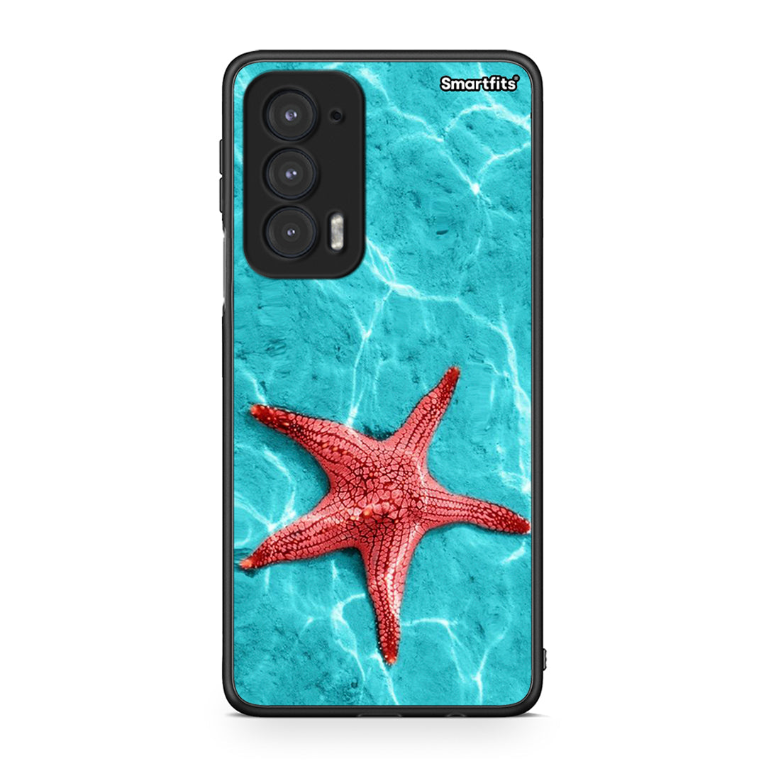 Motorola Edge 20 5G Red Starfish Θήκη από τη Smartfits με σχέδιο στο πίσω μέρος και μαύρο περίβλημα | Smartphone case with colorful back and black bezels by Smartfits