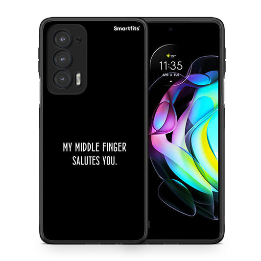 Θήκη Motorola Edge 20 5G Salute από τη Smartfits με σχέδιο στο πίσω μέρος και μαύρο περίβλημα | Motorola Edge 20 5G Salute case with colorful back and black bezels