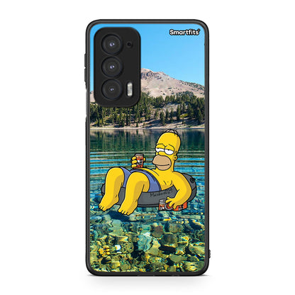 Motorola Edge 20 5G Summer Happiness Θήκη από τη Smartfits με σχέδιο στο πίσω μέρος και μαύρο περίβλημα | Smartphone case with colorful back and black bezels by Smartfits