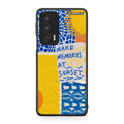 Motorola Edge 20 5G Sunset Memories Θήκη από τη Smartfits με σχέδιο στο πίσω μέρος και μαύρο περίβλημα | Smartphone case with colorful back and black bezels by Smartfits