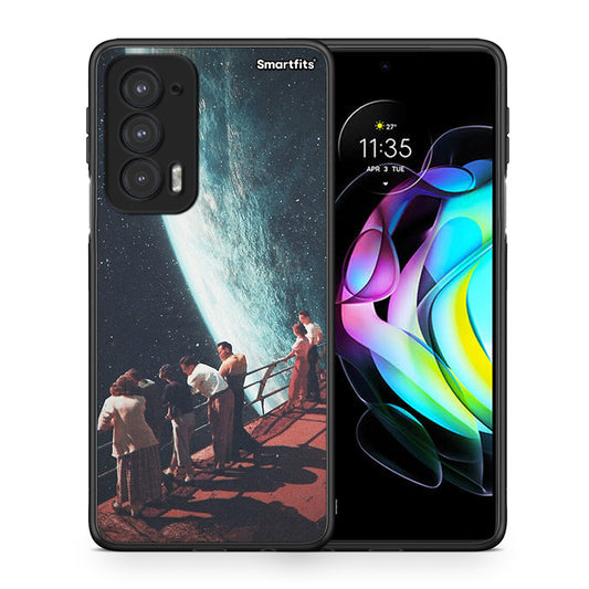 Θήκη Motorola Edge 20 5G Surreal View από τη Smartfits με σχέδιο στο πίσω μέρος και μαύρο περίβλημα | Motorola Edge 20 5G Surreal View case with colorful back and black bezels