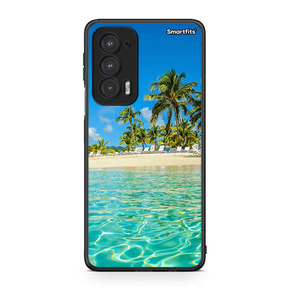 Motorola Edge 20 5G Tropical Vibes Θήκη από τη Smartfits με σχέδιο στο πίσω μέρος και μαύρο περίβλημα | Smartphone case with colorful back and black bezels by Smartfits