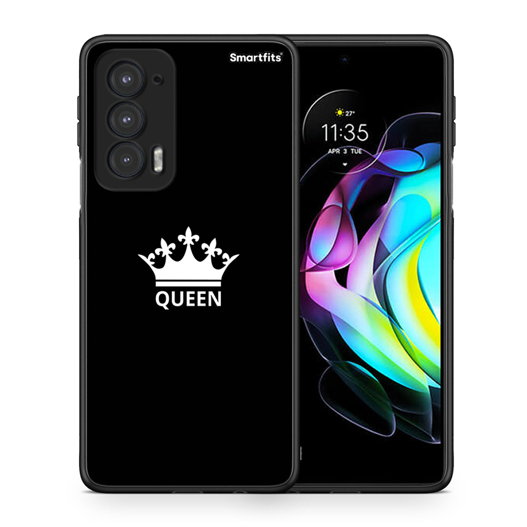 Θήκη Motorola Edge 20 5G Queen Valentine από τη Smartfits με σχέδιο στο πίσω μέρος και μαύρο περίβλημα | Motorola Edge 20 5G Queen Valentine case with colorful back and black bezels