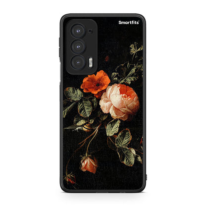Motorola Edge 20 5G Vintage Roses θήκη από τη Smartfits με σχέδιο στο πίσω μέρος και μαύρο περίβλημα | Smartphone case with colorful back and black bezels by Smartfits