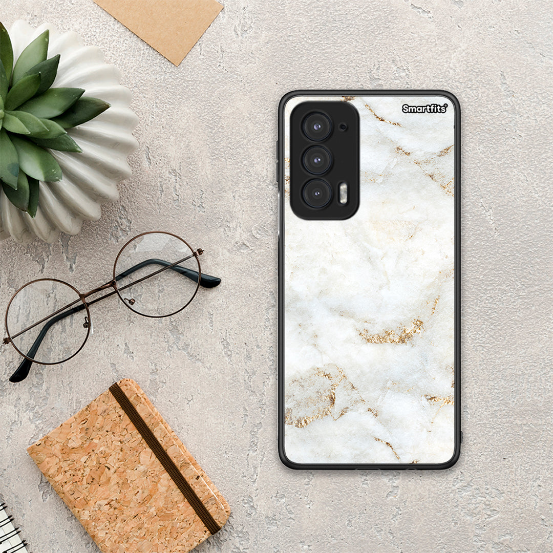 White Gold Marble - Motorola Edge 20 5G θήκη