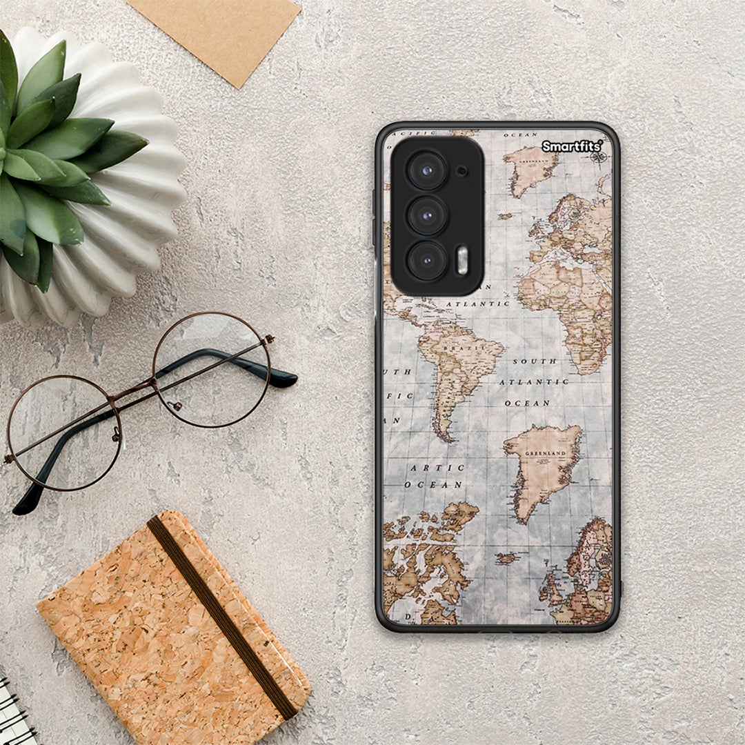 World Map - Motorola Edge 20 5G θήκη