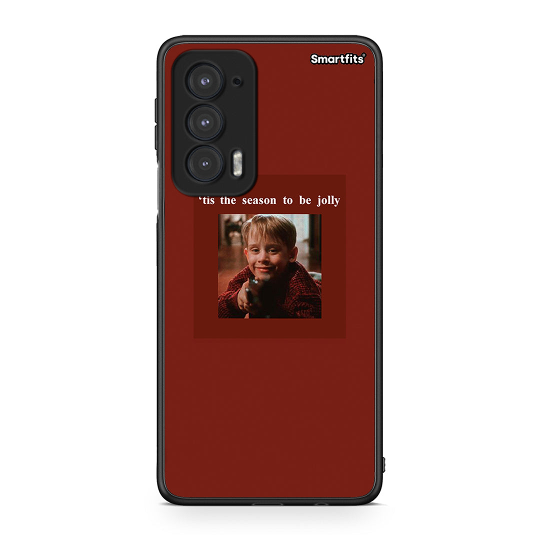 Motorola Edge 20 5G Xmas Ultimate Spirit θήκη από τη Smartfits με σχέδιο στο πίσω μέρος και μαύρο περίβλημα | Smartphone case with colorful back and black bezels by Smartfits